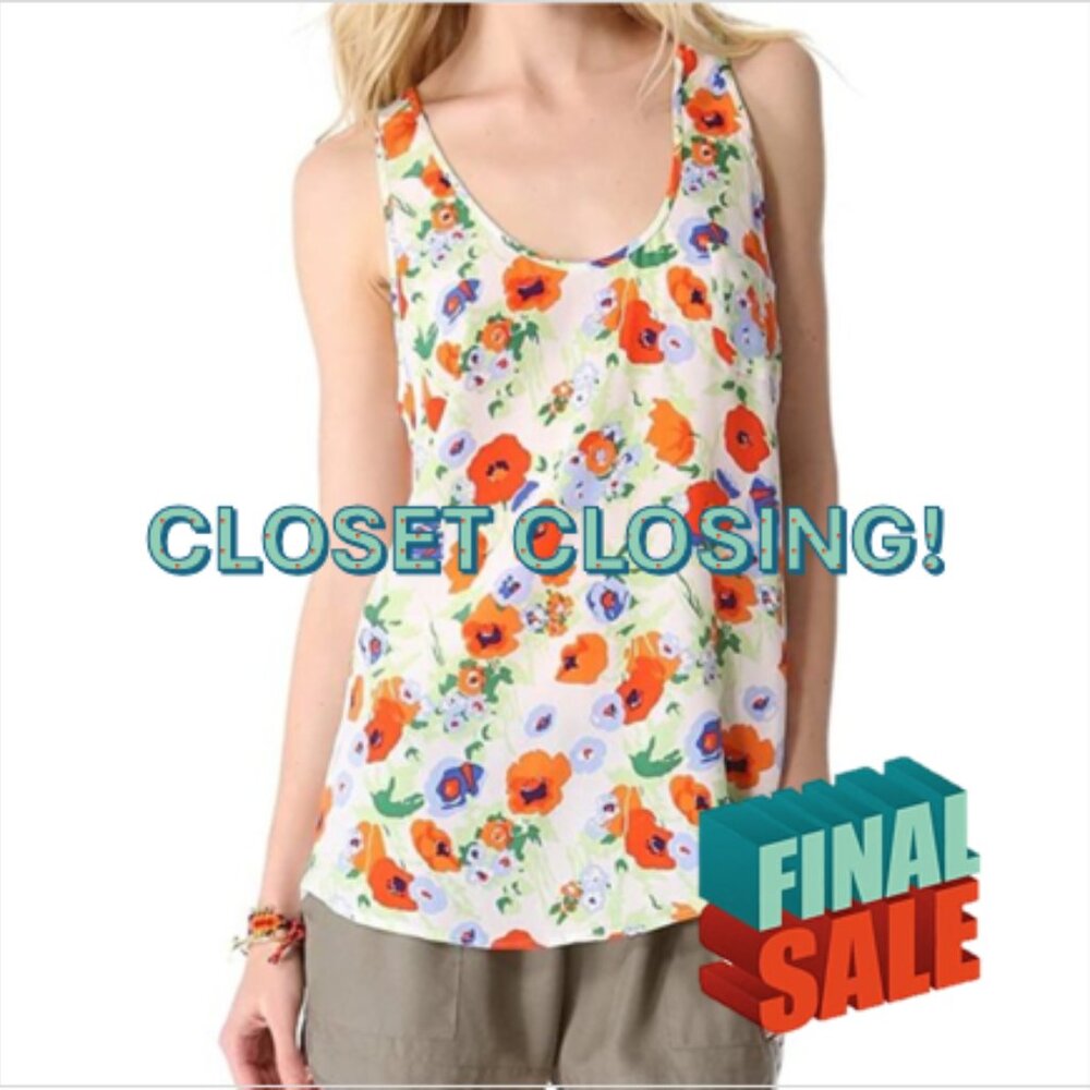| Joie | Rain Floral Silk Tank